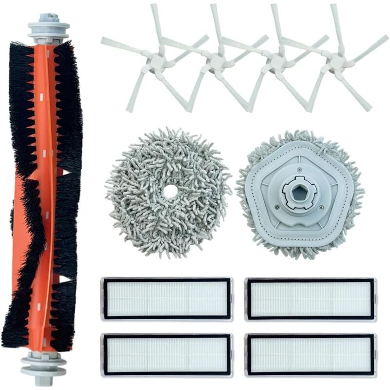 immagine 0 del prodotto accessori di ricambio per robot aspirapolvere dreame w10 w10 pro 1 spazzola principale, 4 spazzole laterali, 4 filtri hepa, 2 panni per la pulizia 