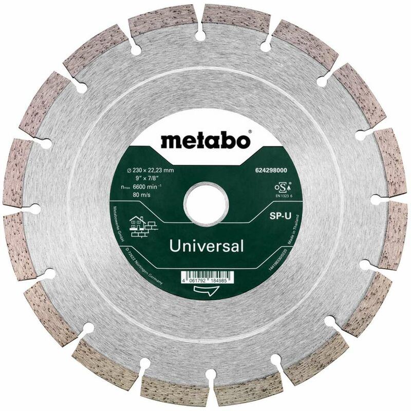 foto del prodotto accessori disco da taglio diamantato per materiali da costruzione standard 230 x 22,23 mm 624298000 metabo