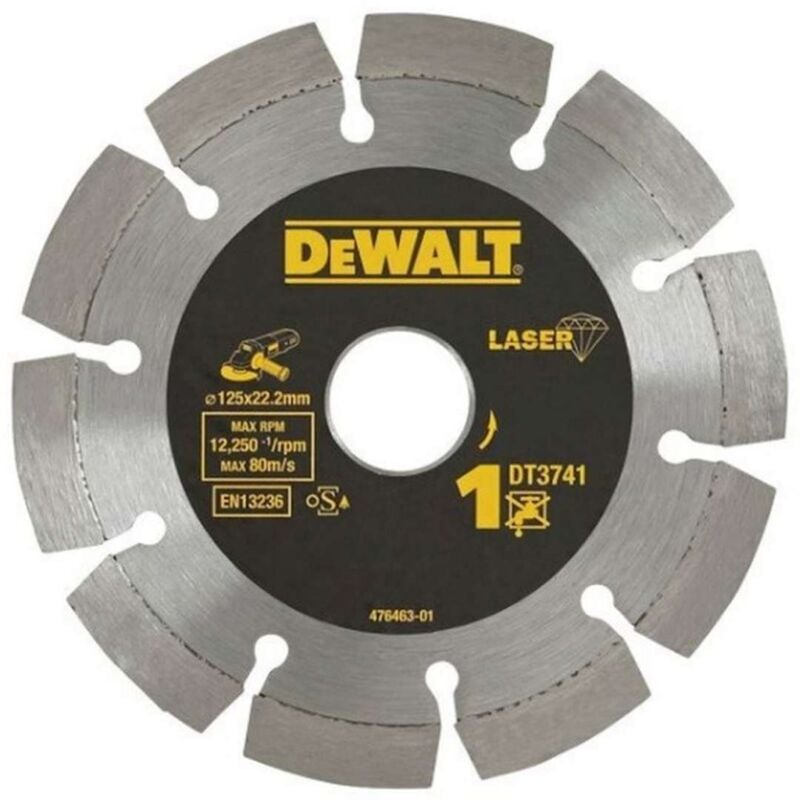 foto del prodotto accessori disco da taglio per materiali da costruzione comuni 125x22,2 mm dt3741 dewalt
