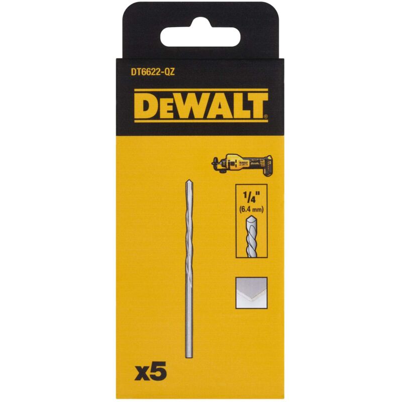 foto del prodotto accessori fresa per cartongesso 6,4 mm, 5 pz. dt6622 dewalt