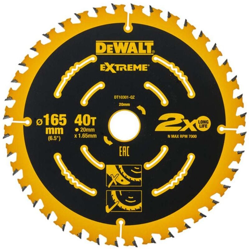 foto del prodotto accessori lama da sega 165x20 mm, 40 denti dt10301 dewalt