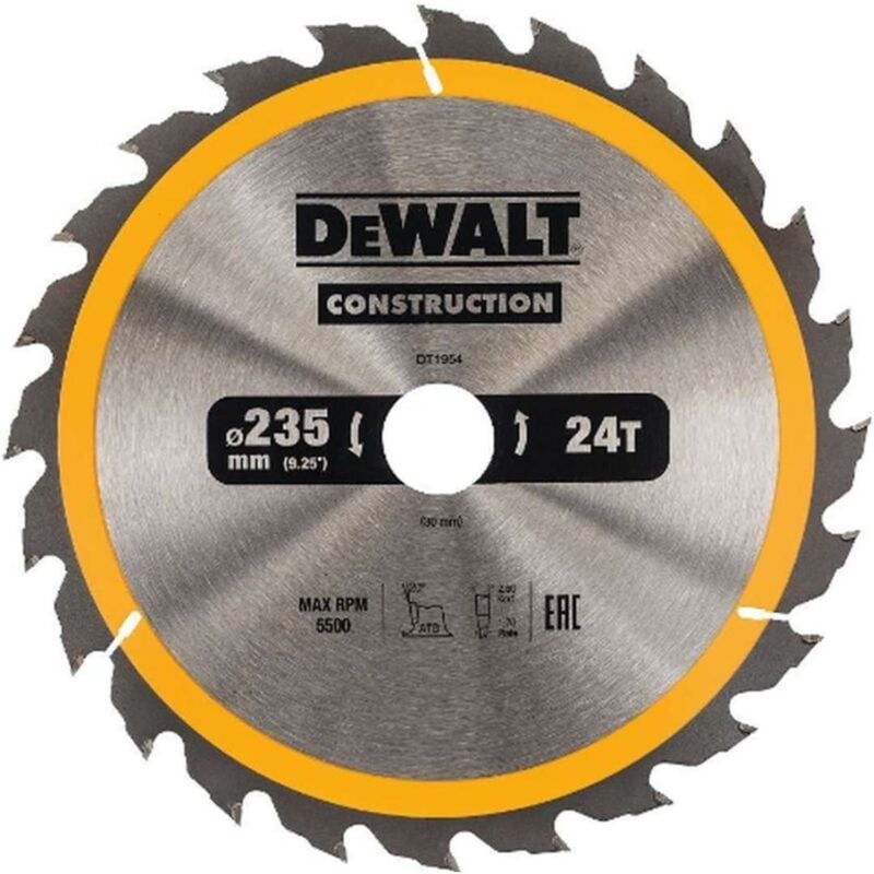 foto del prodotto accessori lama da sega 235x30 mm, 24 denti dt1954 dewalt