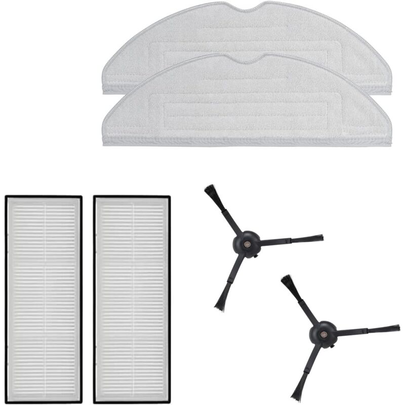 foto del prodotto accessori originali, tra cui panni, filtro hepa e spazzola laterale nera per robot aspirapolvere s7 s7 max ultra s7 maxv ultra s7 pro ultra 