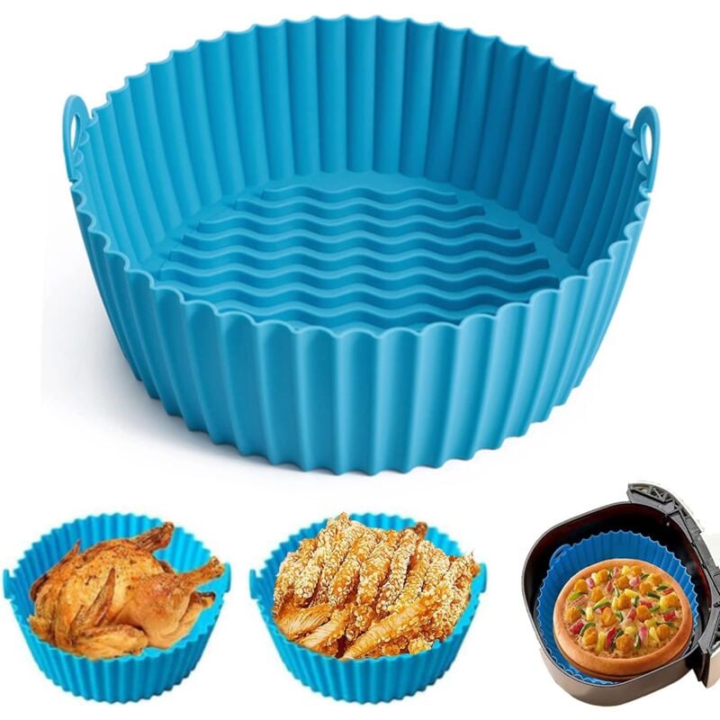 foto del prodotto accessori per cucina e cucina, accessorio per friggitrice ad aria, stampo per friggitrice ad aria, cestello per pentole in silicone per friggitrice