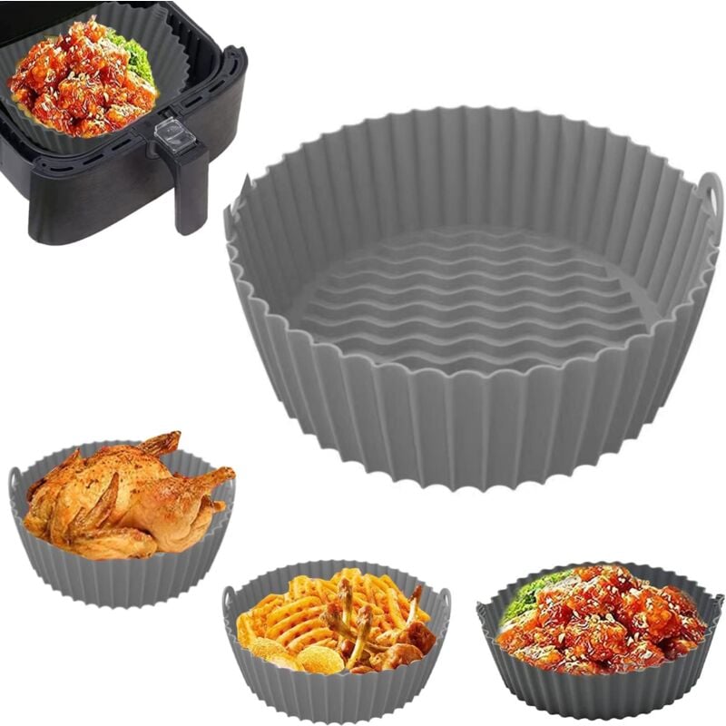 foto del prodotto accessori per cucina e cucina, accessorio per friggitrice ad aria, stampo per friggitrice ad aria, cestello per pentole in silicone per friggitrice