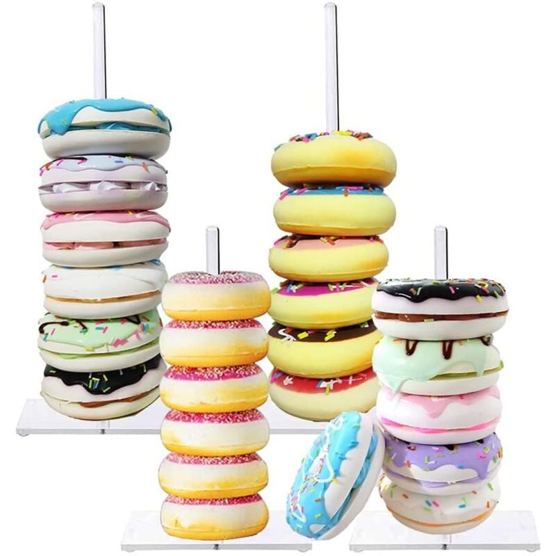 foto del prodotto accessori per cucina e pasticceria porta ciambelle, porta bagel in acrilico trasparente, porta ciambelle per dessert, decorazione da tavolo per feste
