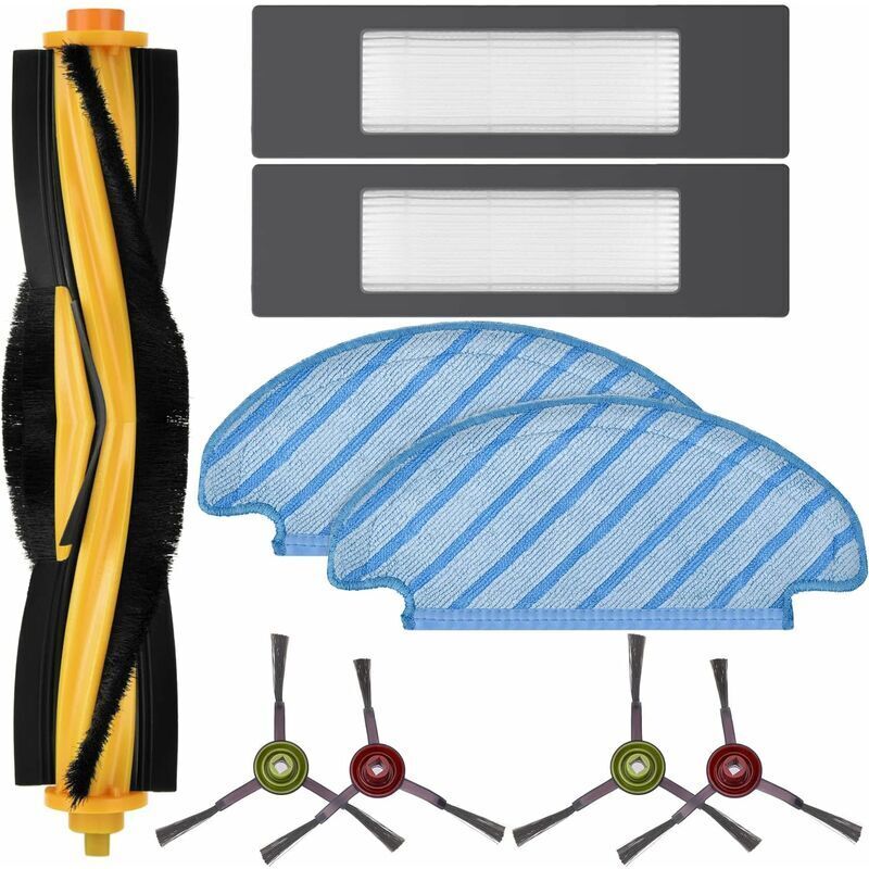 foto del prodotto accessori per ecovacs ozmo 950 920 n8 pro n8 pro t8 t8 t8 aivi t8 max t9 t9 1 spazzola principale, 2 salviette, 2 filtri spugna filtro , 4