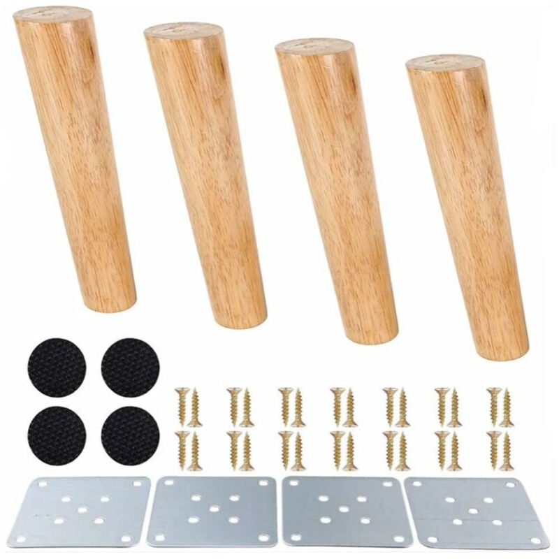 foto del prodotto accessori per gambe di supporto per divani in legno massello, adatti per gambe di divani e mobili tv, armadi, gambe di tavolini versione obliqua 20