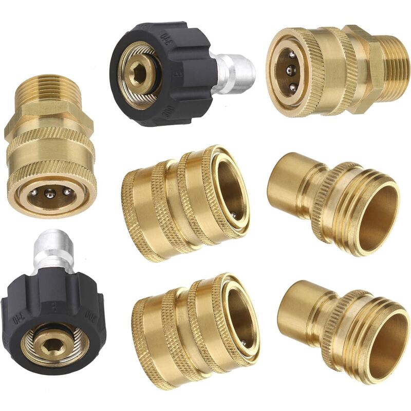 foto del prodotto accessori per idropulitrici ad alta pressione applicabili, kit di collegamento rapido per tubo flessibile ad alta pressione, collega lancia e tubo