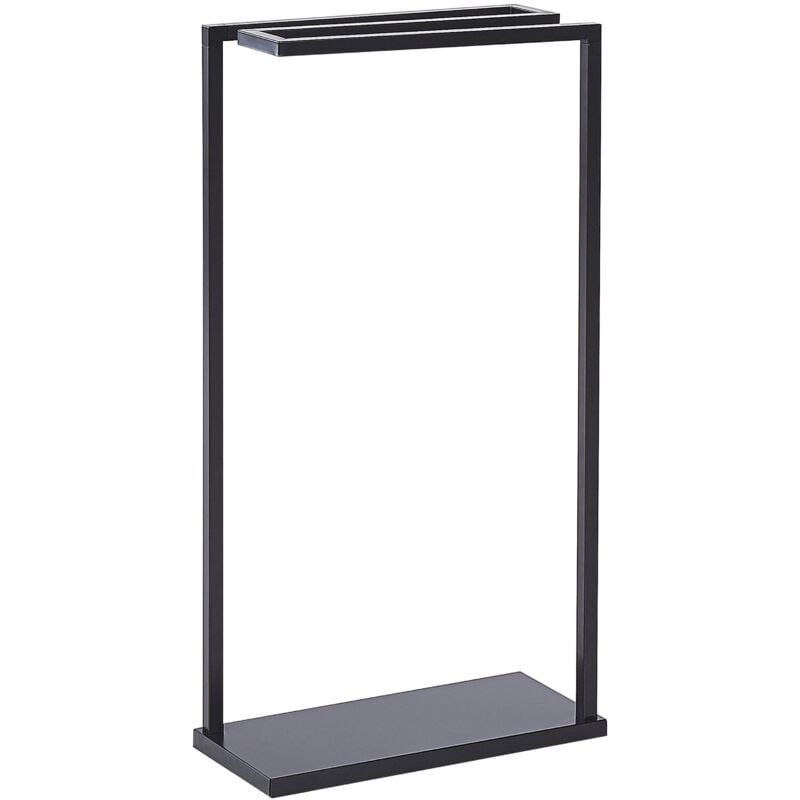 foto del prodotto accessori per il bagno portasciugamani in acciaio a 3 aste nero garcitas