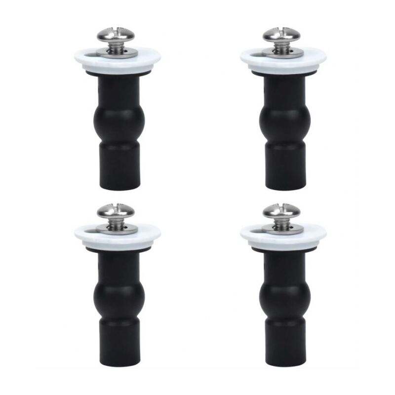foto del prodotto accessori per sedile wc, confezione da 4 viti per cerniera sedile wc elementi di fissaggio per sedile wc vite dado superiore
