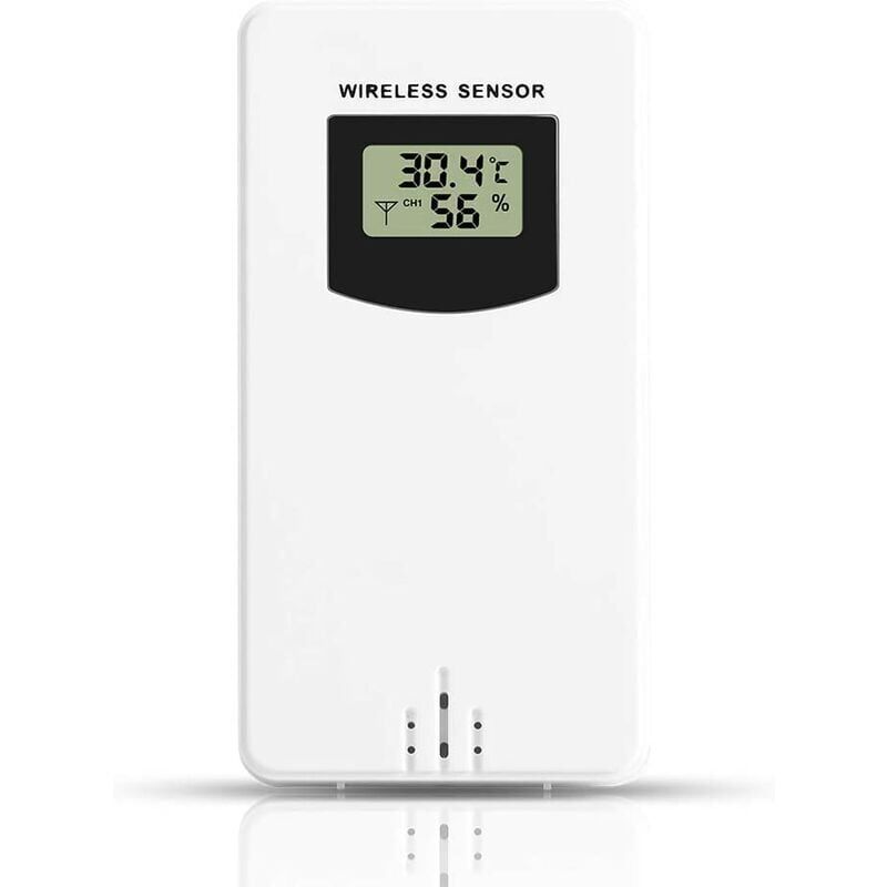 foto del prodotto accessori per stazione meteorologica, sensore di sostituzione esterno per sonda di temperatura con sensore wireless, bianco neutro
