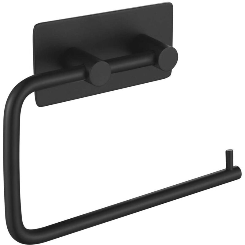 foto del prodotto accessori porta carta igienica autoadesivo, nero opaco 33211 sapho
