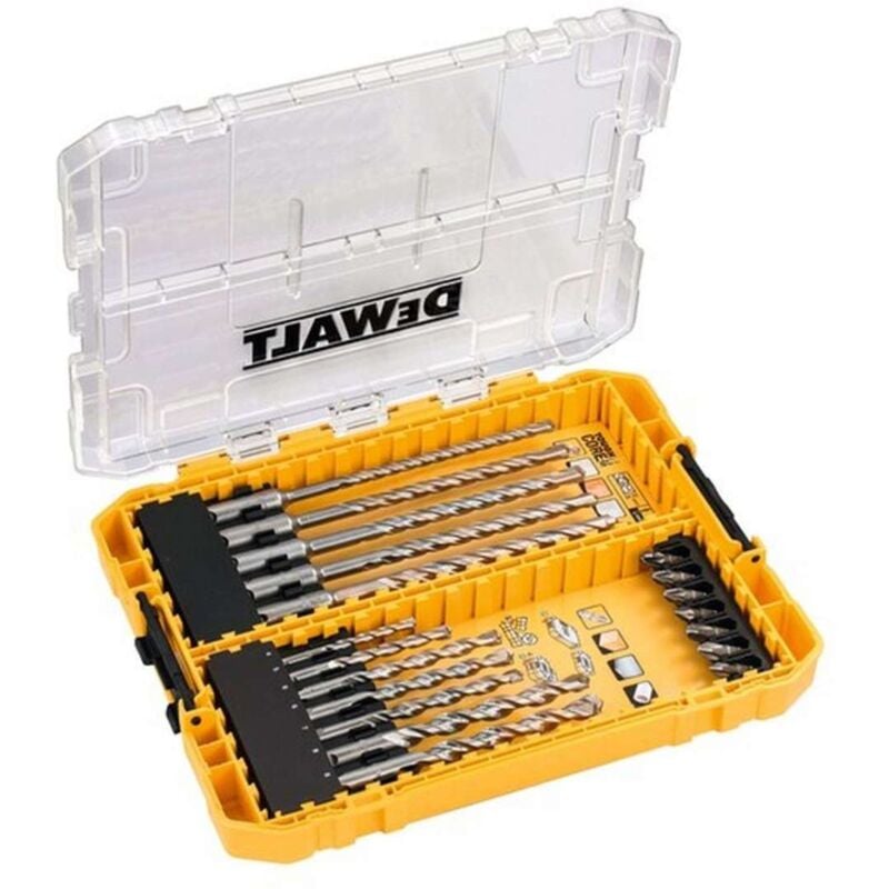 foto del prodotto accessori set da 19 pezzi di punte sds plus da trapano per muratura dt70754 dewalt