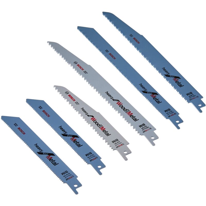 foto del prodotto accessories 2607010907 jigsaw blade set lame per seghetto alternativo per demolizione scatola di immagazzinaggio, 6 pezzi, nero bosch