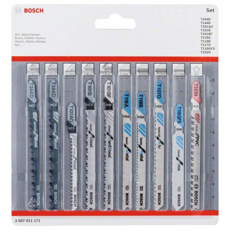 foto del prodotto accessories 2607011171 kit di lame per seghetto alternativo all in one, 10 pezzi 10 pz. bosch