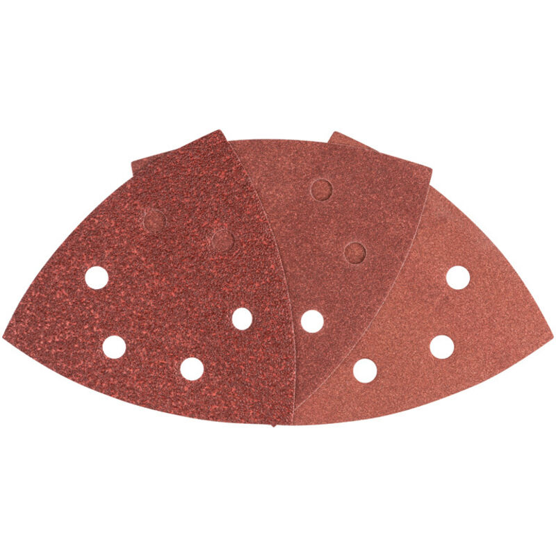 foto del prodotto accessories 2607017111 kit carta abrasiva a delta a strappo, perforato dimensione dei grani 60, 80, 180 lato 105 - bosch