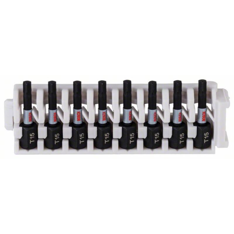 foto del prodotto accessories 2608522379 2608522379 kit di punte per trapano avvitatore impact control, 8 pezzi, con t15, 25 mm 25 bosch