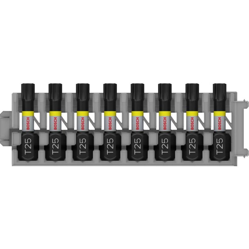 foto del prodotto accessories 2608522381 2608522381 kit di punte per trapano avvitatore impact control, 8 pezzi, con t25, 25 mm 25 bosch
