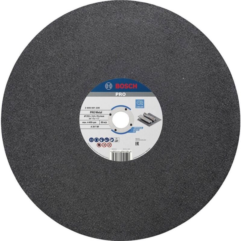 foto del prodotto accessories 2608601238 disco di taglio dritto 355 mm 1 pz. metallo bosch