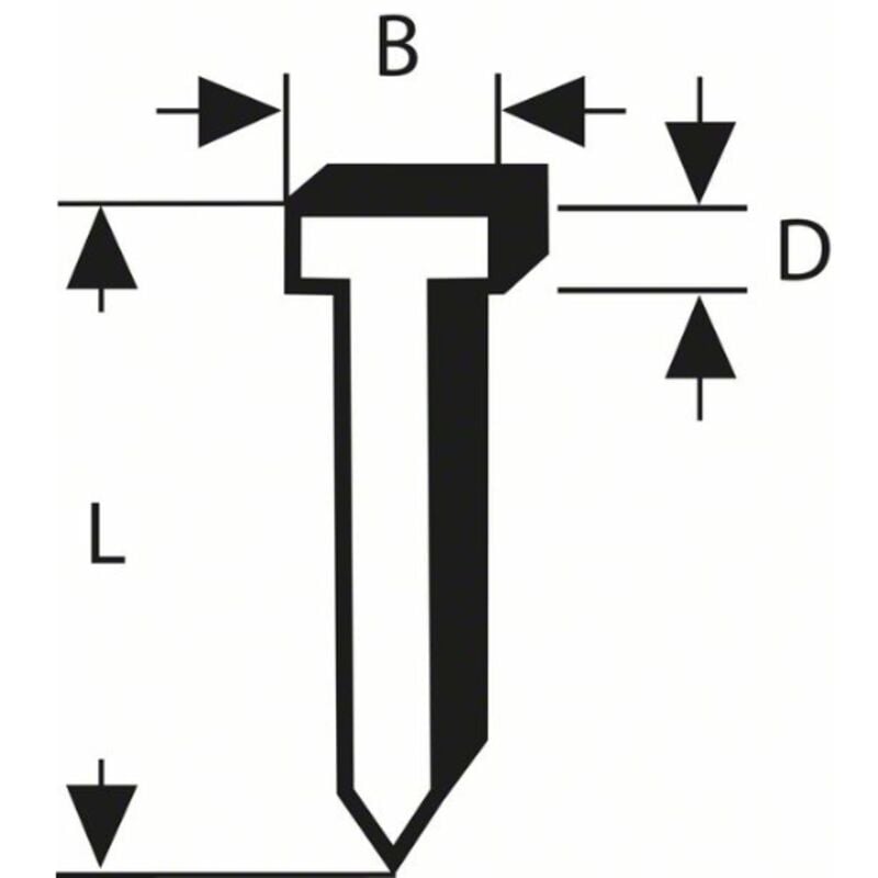 foto del prodotto accessories 2609255813 chiodi per graffette tipo 48 dimensione del prodotto, lunghezza 14 mm 1000 pz. - bosch