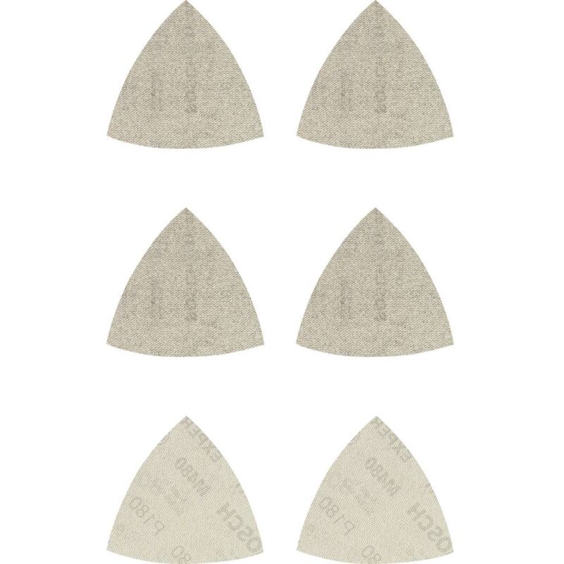 foto del prodotto accessories expert m480 2608901204 set di reti di levigatura perforato dimensione dei grani 80, 80, 120, 120, 180 bosch