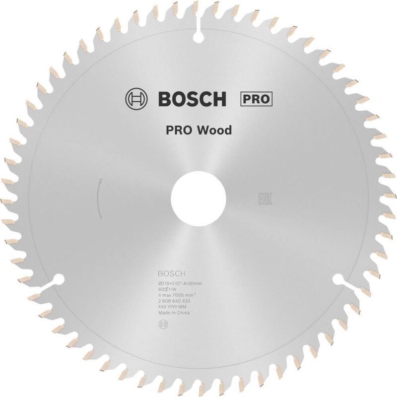 foto del prodotto accessories optiline 2608640433 lama circolare in metallo duro 216 x 30 x 2 mm numero di denti 60 1 pz. bosch