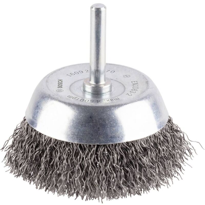 foto del prodotto accessories spazzola a tazza filo ondulato 70 mm, 0,3 mm gambo 6 mm 1609200270 1 pz. bosch