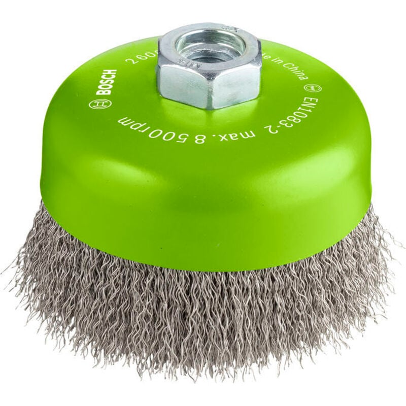 foto del prodotto accessories spazzola a tazza, inossidabile - filo ondulato - 100 mm, 0,3 mm, m14 2608622103 1 pz. - bosch