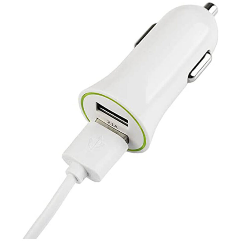 foto del prodotto accessorio compatibile movitel dual caricatore da auto 2x usb a 3,100 mah blanco