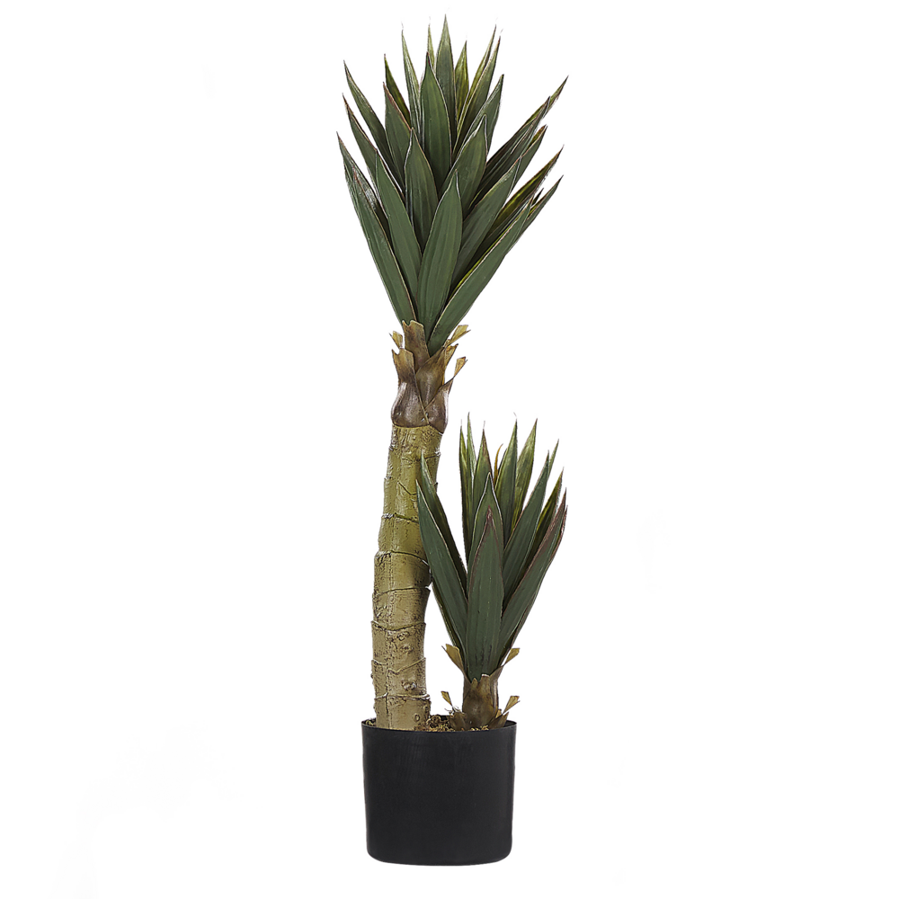 foto del prodotto accessorio decorativo per interni in materiale sintetico verde e nero in vaso artificiale di aloe vera da 90 cm