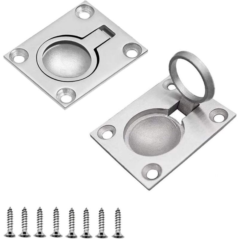 foto del prodotto accessorio di sollevamento aiperq, maniglia marina in acciaio inossidabile, maniglia di sollevamento a filo per portello di barca con 8 viti 2
