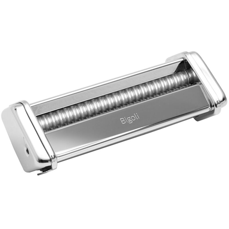 foto del prodotto accessorio macchina per la pasta, per bigoli, taglio circolare da 3,5 mm, in acciaio cromato, compatibile con atlas 150 e atlasmotor, accessorio da