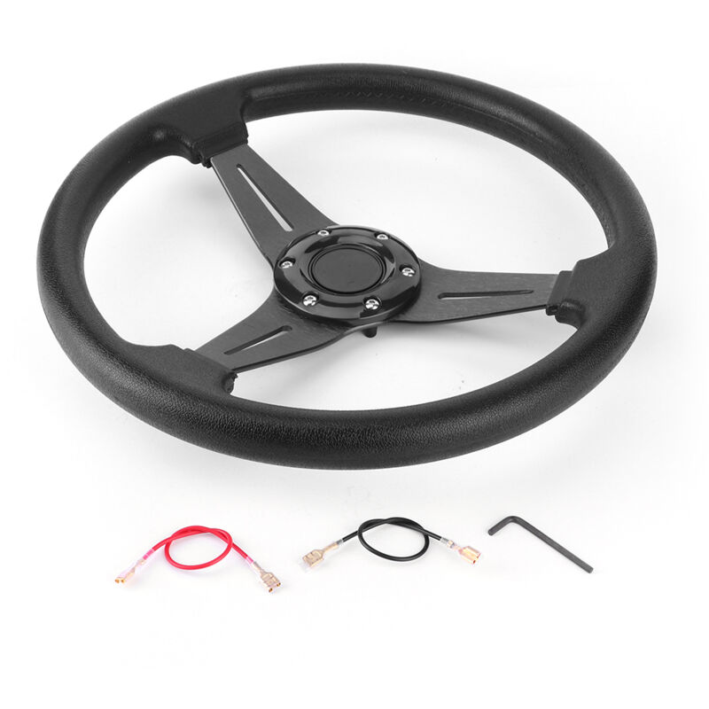 foto del prodotto accessorio modificato universale sostitutivo del volante alla deriva per auto da corsa da 350 mm 14 pollicinero eosnow