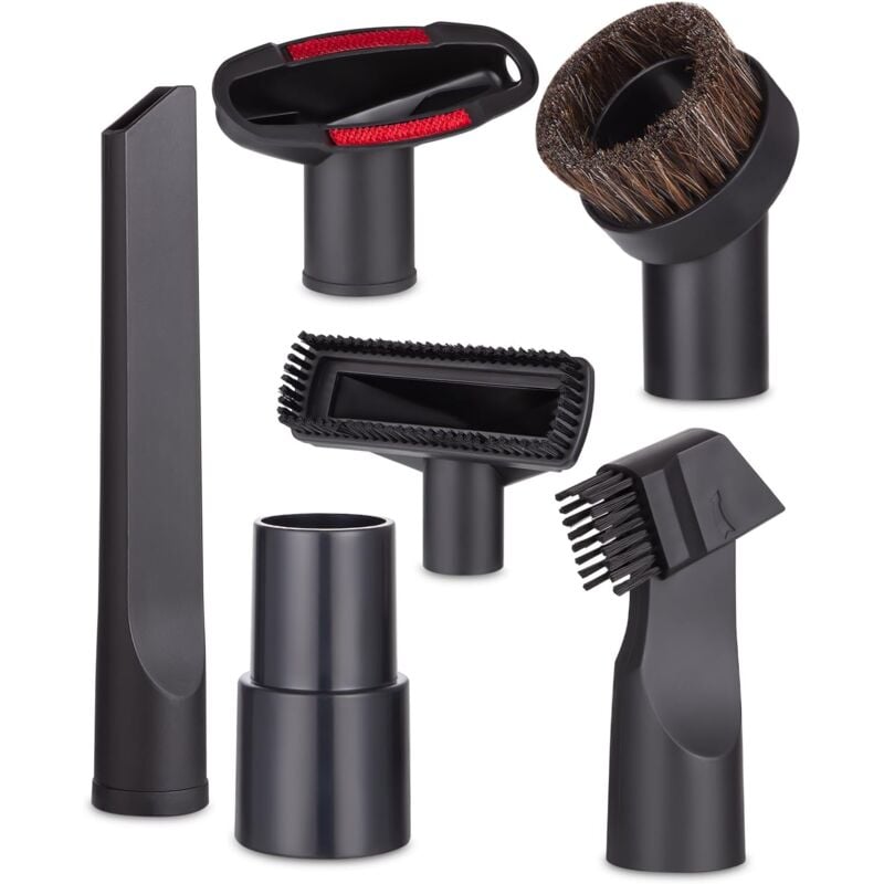 foto del prodotto accessorio per aspirapolvere, accessori per aspirapolvere, inclusa testa di aspirazione piatta 2 in 1, spazzola rotonda in crine di cavallo, spazzola