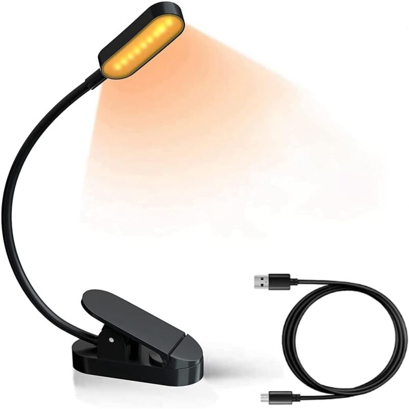 foto del prodotto accessorio per luce di lettura a clip per leggere a letto, con 3 temperature di colore, luminosit regolabile in modo continuo