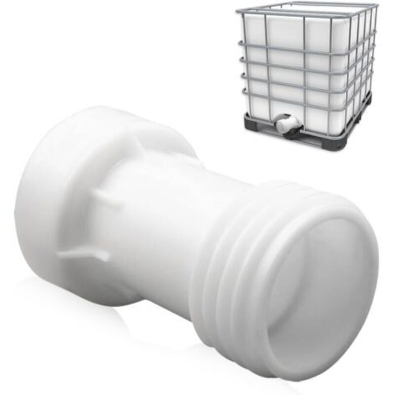 foto del prodotto accessorio per serbatoio ibc, adattatore ibc s60 x 6 distanziatore estensione 60 mm valvola serbatoio 1000l plastica filettatura dritta grossa s60 x