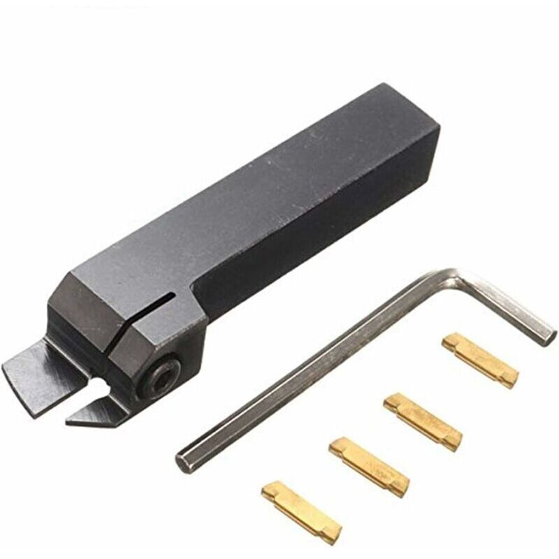 foto del prodotto accessorio per tornio in metallo, utensile per scanalatura esterna mgehr1616 3, utensile da taglio da 3 mm, con 4 inserti mgmn300, nero set 