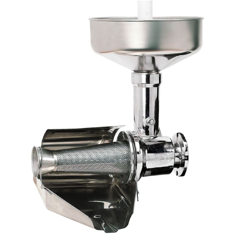foto del prodotto accessorio spremipomodoro con imbuto e filtro in acciaio inox e pestello in plastica sm5 hp 1.0