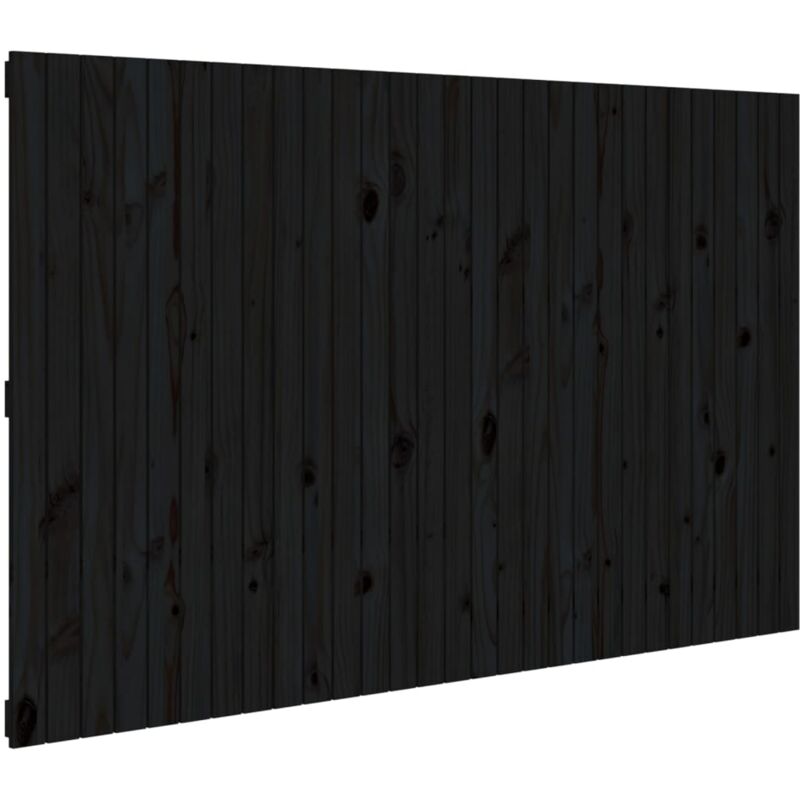 foto del prodotto accessorio testiera letto pensile camera da letto 185 x 3 x 110 cm legno massello nero tdl0202517
