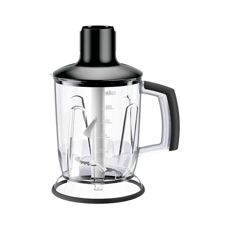 foto del prodotto accessorio tritatutto, per minipimer multiquick mq7x, mq7wh, mq9 con sistema easy click plus, senza bpa, grande capacit 1,25l, mqs 601, nero braun