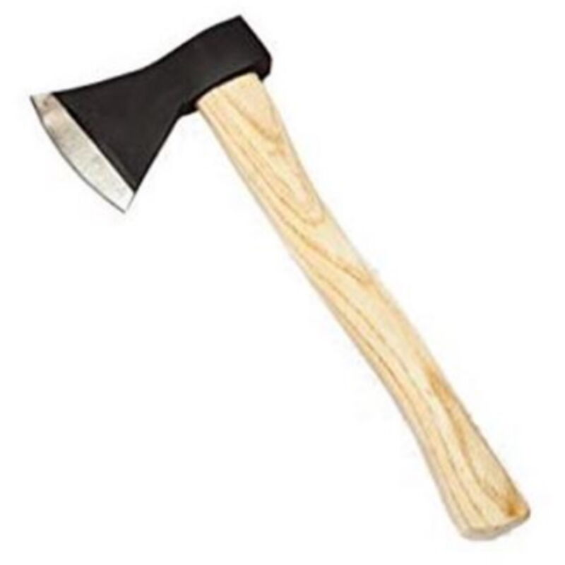 foto del prodotto accettino manico legno 600 gr, testa in acciaio c45