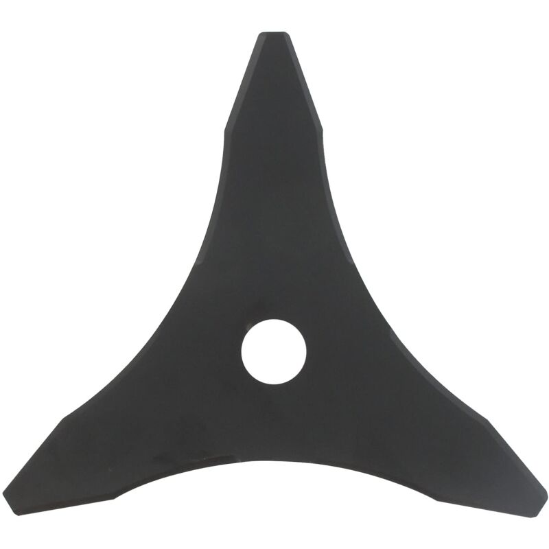 foto del prodotto acciaio legato 23265 lama per decespugliatore a tre denti, taglio 255 mm, foro 25,4 mm, spessore 3 mm greenstar