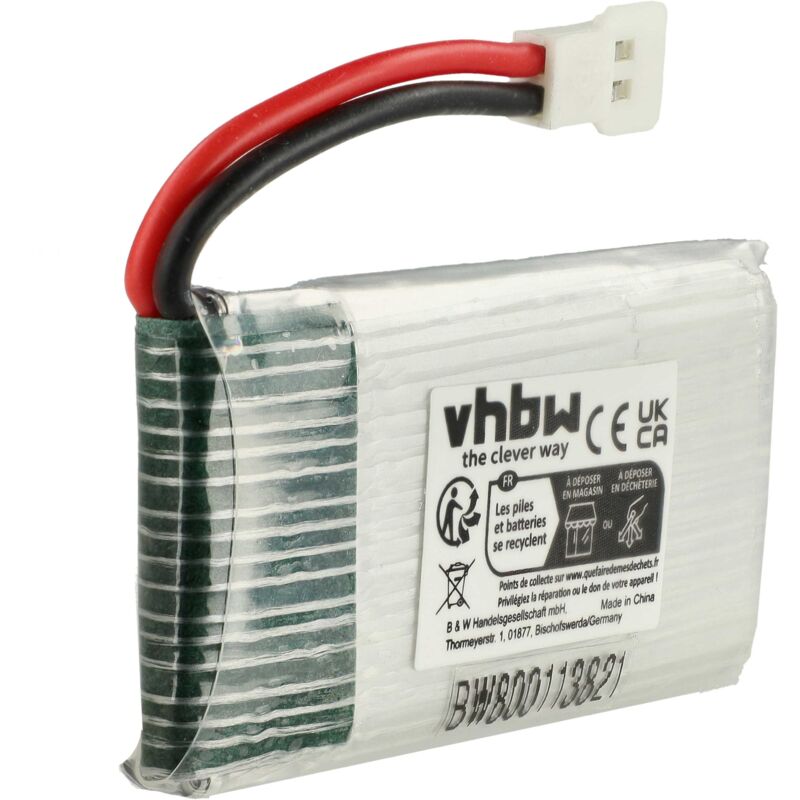 foto del prodotto accucell vhbw batteria compatibile con koome k300c quadrocopter drone quadricottero multicottero 600mah, 3,7v, li ion 