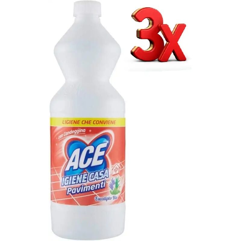 foto del prodotto ace 3 pezzi candeggina pavimenti 1l con candeggina gusto blu eucalipto 21297