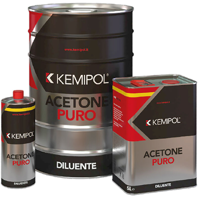 foto del prodotto acetone puro solvente sgrassante attrezzi vernici lacche resine adesivi 1 lt kemipol