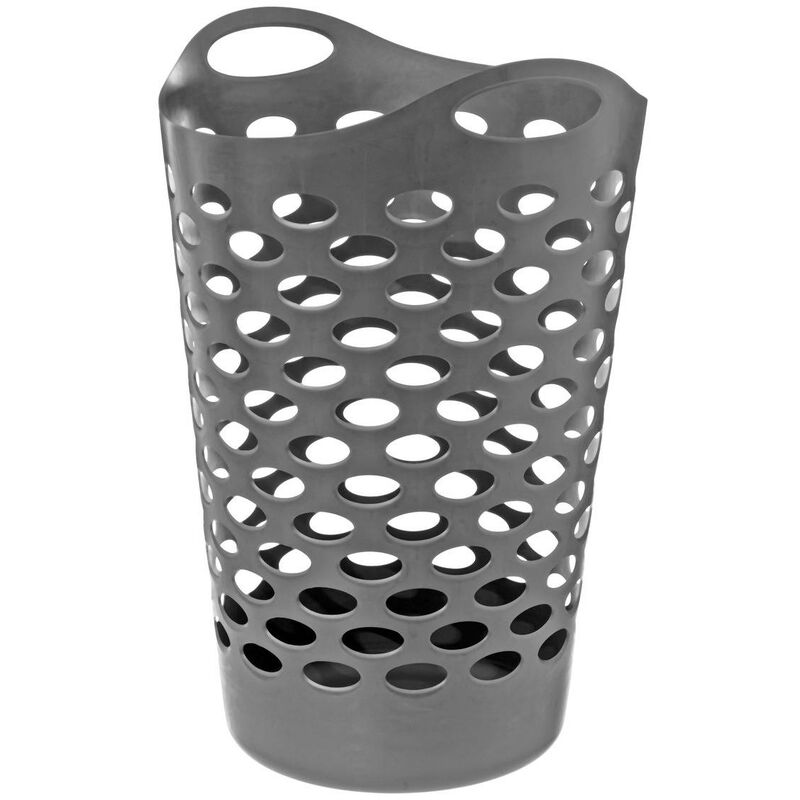 foto del prodotto achat utile cesto morbido per biancheria 60l grigio 5five