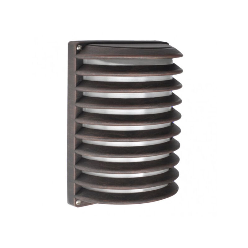 foto del prodotto achernar lampada da parete per esterni alluminio 1xe27 marrone ip44 25,5x18x13x13 cm