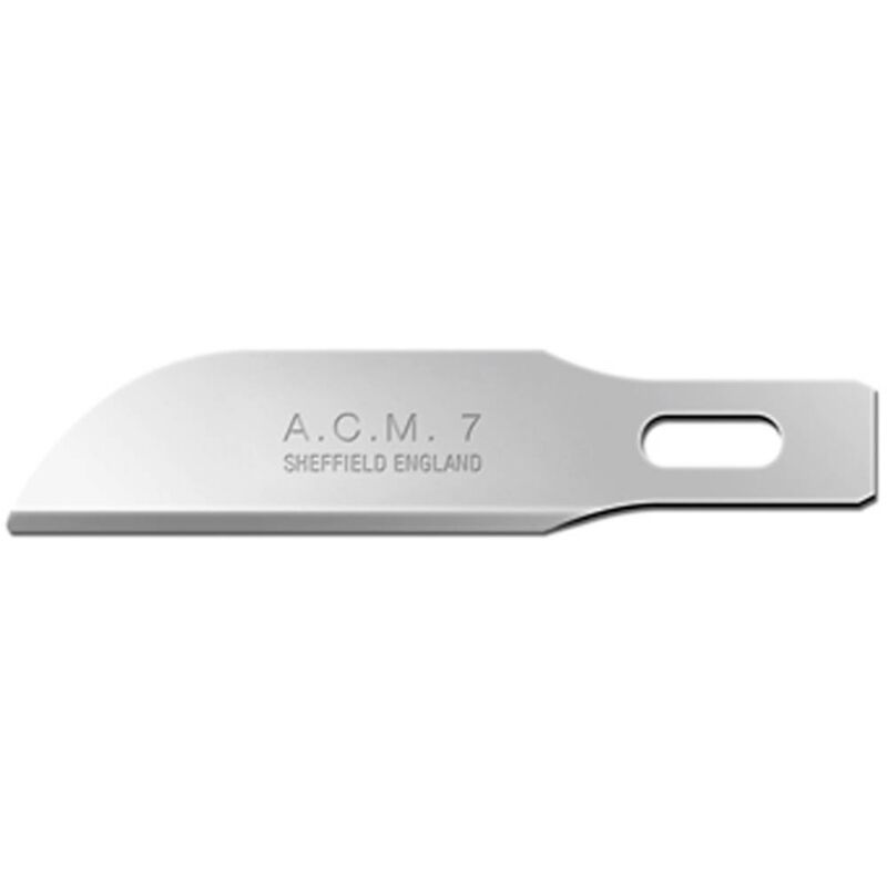 foto del prodotto acm7 sm lama per bisturi 40 mm carbonio carbone 50 pz.
