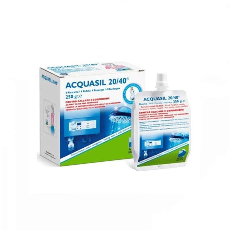 foto del prodotto acqua brevetti acquasil 20 40 ricarica conf. 4x250 gr anticalcare minidos pc200 acquabrevetti